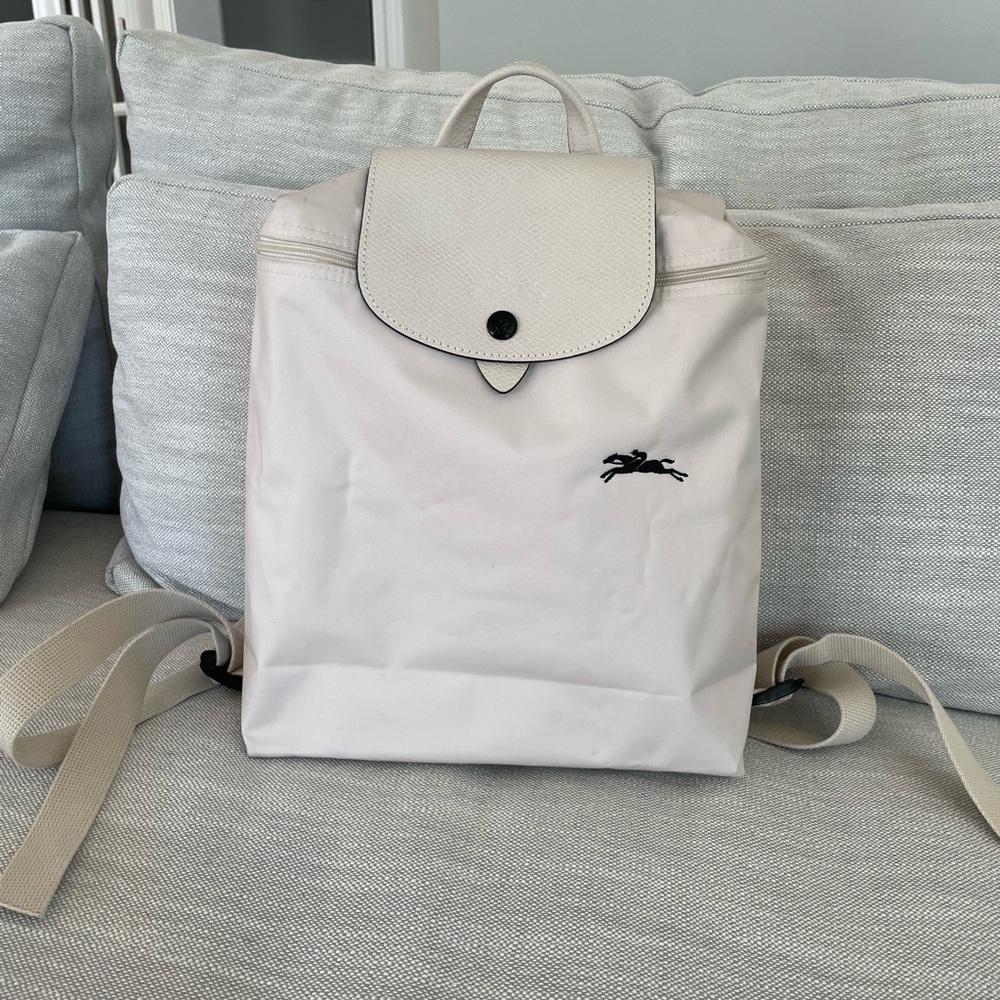 LongChamp LE PLIAGE Backpack in White